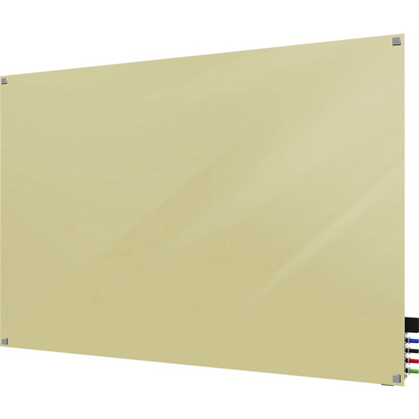 Ghent Harmony Dry Erase Board - 36" (3 ft) Width x 24" (2 ft) Height - Tempered Glass Surface - Beige Back - Square - Magnetic - 1 Each