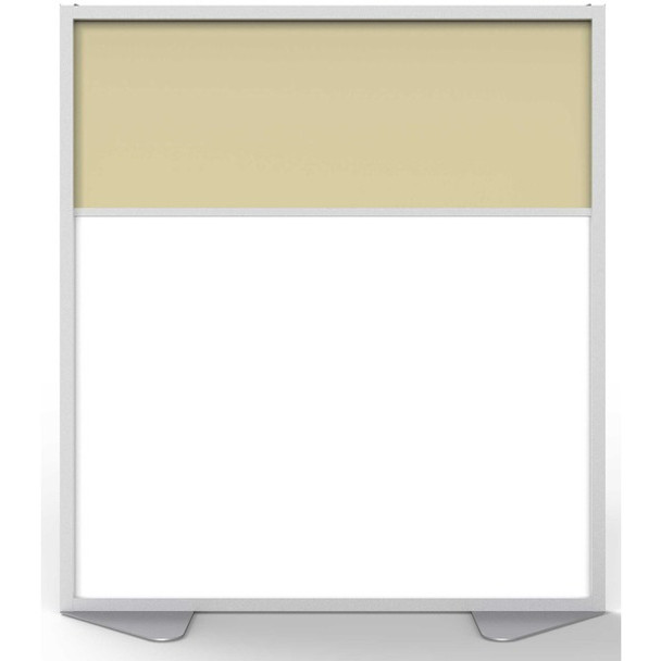 Ghent Partition - 48" Width x 54" Height - Aluminum Frame - Porcelain, Vinyl - Caramel - 1 Each