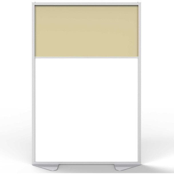 Ghent Partition - 48" Width x 72" Height - Aluminum Frame - Porcelain, Vinyl - Caramel - 1 Each