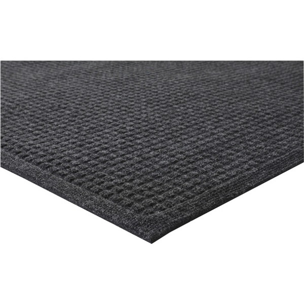 Genuine Joe EcoGuard Indoor Wiper Floor Mats - Indoor - 36" Length x 24" Width - Plastic, Rubber - Charcoal Gray - 1Each