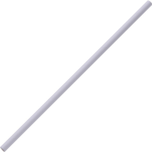 Genuine Joe Paper Straw - 0.3" Length x 0.3" Width x 7.3" Height - Paper - 500 / Box - White