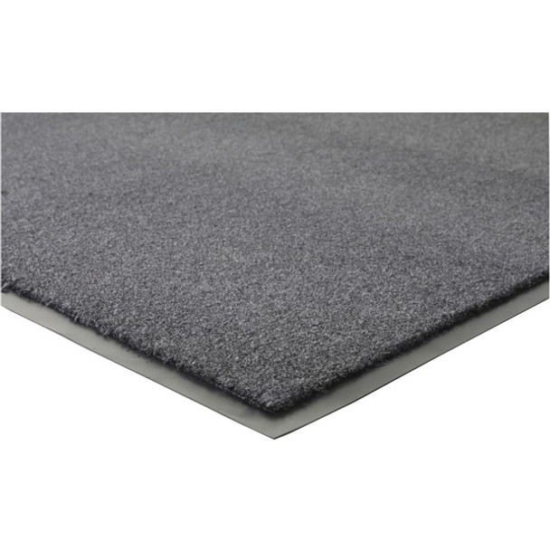 Genuine Joe Silver Series Indoor Entry Mat - Building, Carpet, Hard Floor - 10 ft Length x 36" Width - Plush - Charcoal - 1Each