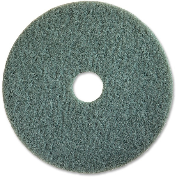 Genuine Joe High-speed Floor Pad - 20" Diameter - 5/Carton x 20" Diameter x 1" Thickness - Polishing, Floor - 1000 rpm to 3000 rpm Speed Supported - Flexible, Resilient, Soft, Dirt Remover - Fiber - Aqua