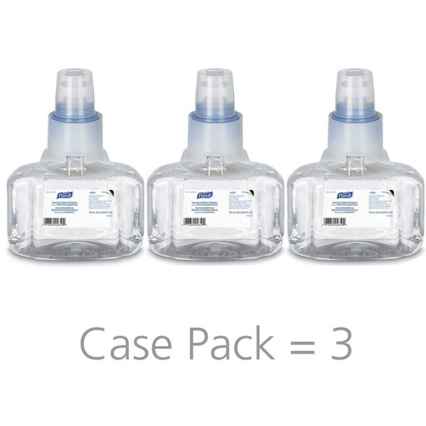 PURELL&reg; Hand Sanitizer Foam Refill - 23.7 fl oz (700 mL) - Hands-free Dispenser - Kill Germs - Hand, Skin - Clear - Eco-friendly - 3 / Carton