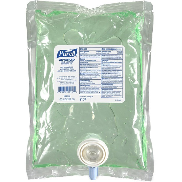 PURELL&reg; Hand Sanitizer Gel Refill - 33.8 fl oz (1000 mL) - Kill Germs - Hand - Moisturizing - Anti-irritant - 1 Each