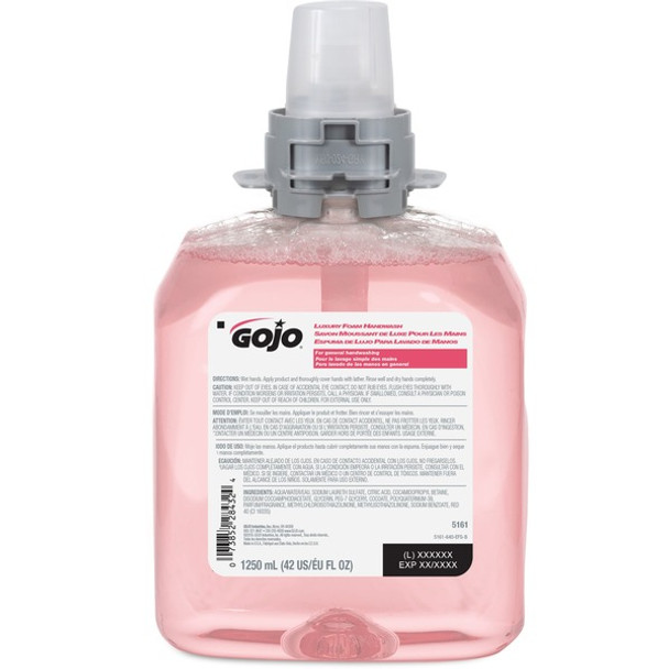 Gojo&reg; FMX-12 Refill Cranberry Luxury Foam Handwash - Cranberry ScentFor - 42.3 fl oz (1250 mL) - Hand - Amber - Drip-free, Antibacterial-free, Bio-based - 1 Each