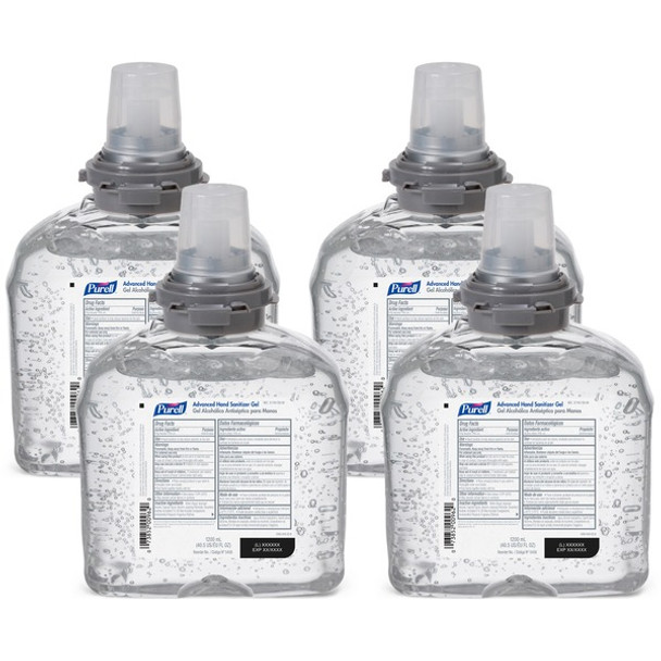PURELL&reg; Hand Sanitizer Gel Refill - 40.6 fl oz (1200 mL) - Kill Germs - Hand, Skin - Moisturizing - Clear - 4 / Carton