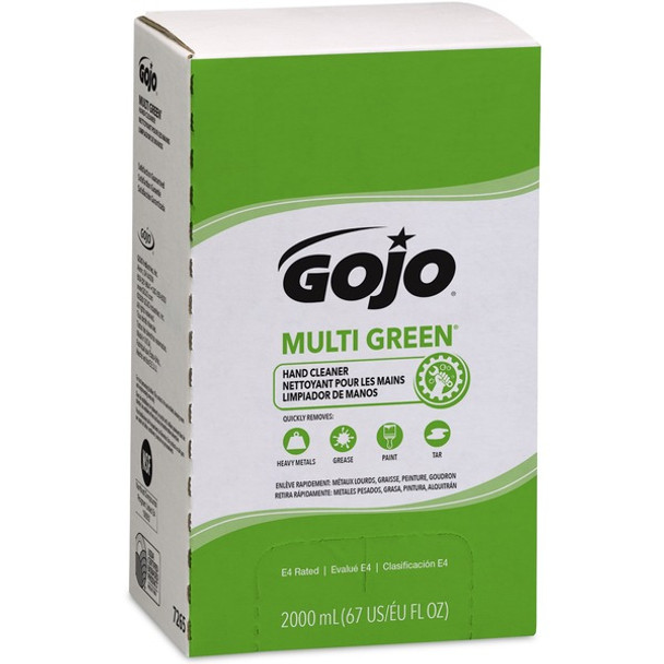 Gojo&reg; Multi Green Hand Cleaner - Citrus ScentFor - 67.6 fl oz (2 L) - Soil Remover, Dirt Remover, Kill Germs - Hand - Green - Non-abrasive - 1 Each