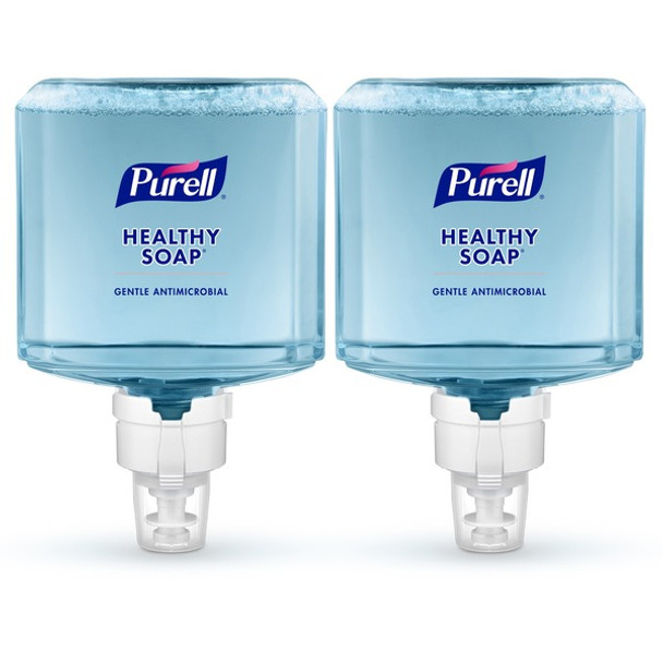 PURELL&reg; ES8 HEALTHY SOAP&trade; 0.5% BAK Antimicrobial Foam - 40.6 fl oz (1200 mL) - Kill Germs - Hand, Skin - Moisturizing - Blue - Dye-free, Bio-based - 2 / Carton