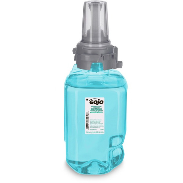 Gojo&reg; ADX-7 Dispenser Refill Botanical Foam Soap - Botanical ScentFor - 23.7 fl oz (700 mL) - Pump Bottle Dispenser - Skin, Hand - Moisturizing - Emerald Green - Rich Lather, Bio-based - 1 Each