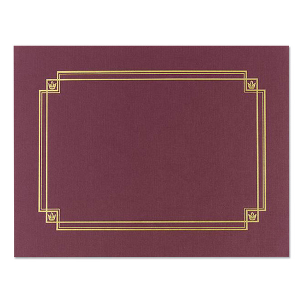 Premium Textured Certificate Holder, 12.65 x 9.75, Burgundy, 3/Pack