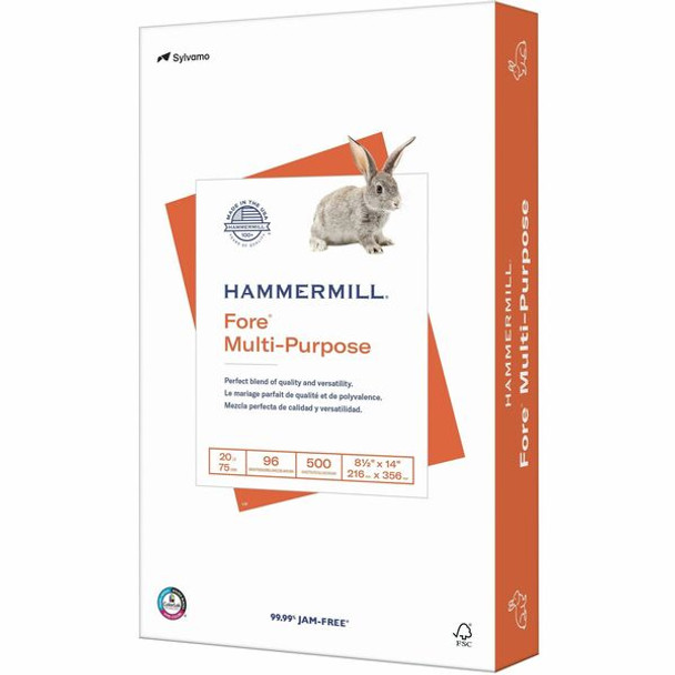 Sylvamo Fore Multipurpose Copy Paper - White - 96 Brightness - Legal - 8 1/2" x 14" - 20 lb Basis Weight - 500 / Ream - Acid-free - White