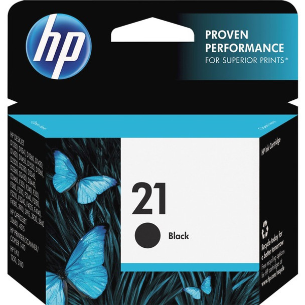 HP 21 (C9351AN) Original Inkjet Ink Cartridge - Black - 1 Each - 150 Pages