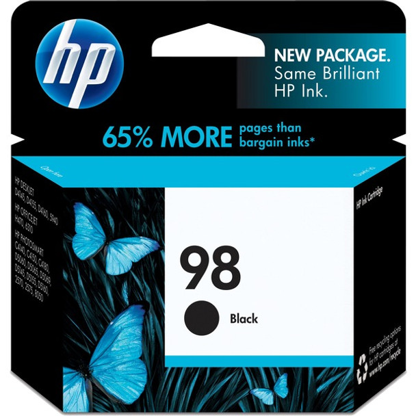 HP 98 (C9364WN) Original Inkjet Ink Cartridge - Black - 1 Each - 400 Pages