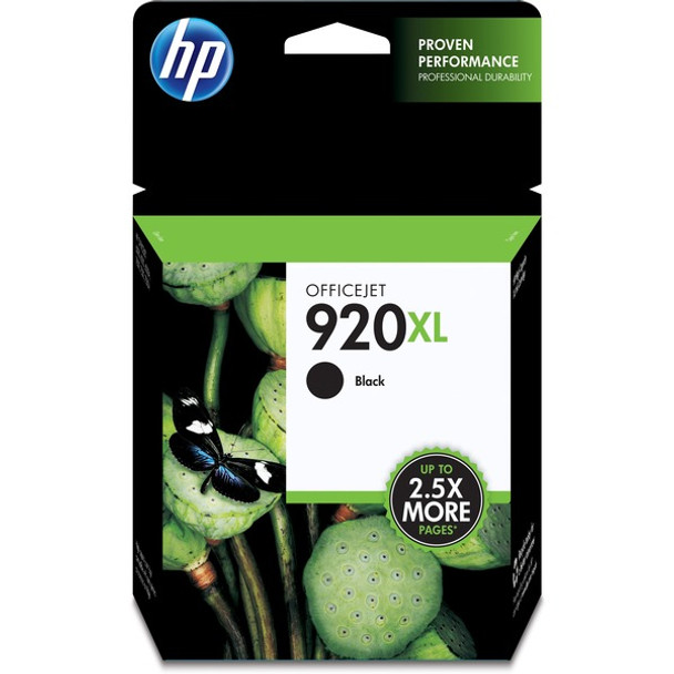 HP 920XL (CD975AN) Original Inkjet Ink Cartridge - Black - 1 Each - 1200 Pages