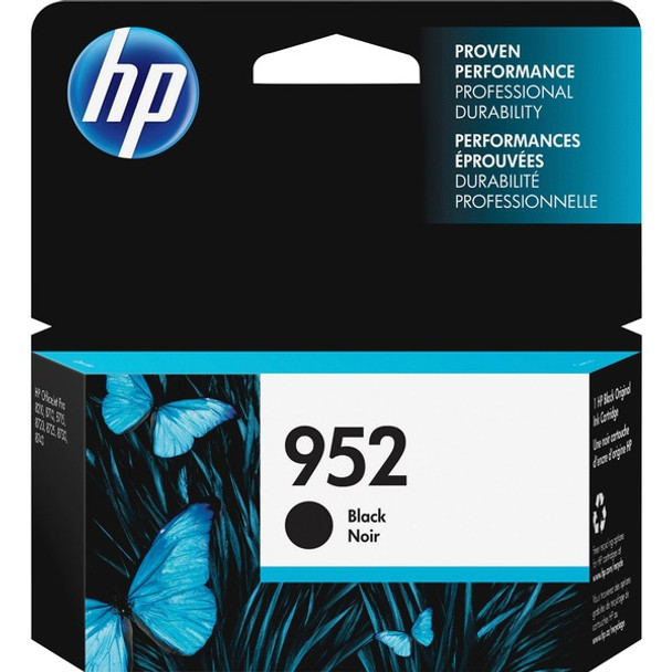 HP 952 Original Standard Yield Inkjet Ink Cartridge - Black - 1 Each - 900 Pages