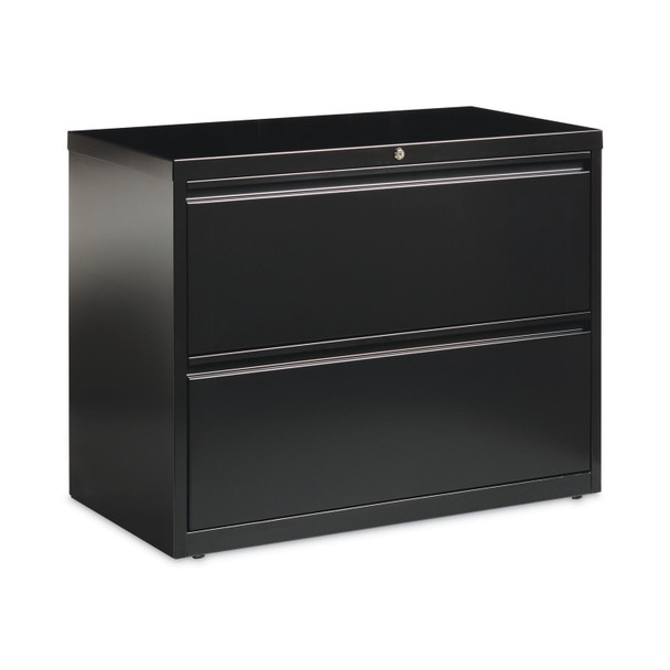 Lateral File Cabinet, 2 Letter/Legal/A4-Size File Drawers, Black, 36 x 18.62 x 28