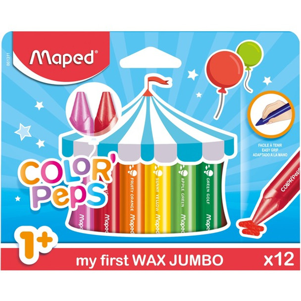Helix Color Peps My First Wax Jumbo Crayons - Assorted - 12 / Pack