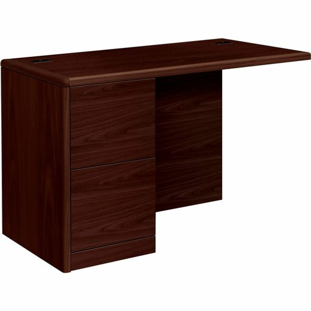 HON 10700 Series Left Return - 48" x 24"29.5" - 2 x File Drawer(s)Left Side - Waterfall Edge - Finish: Laminate, Mahogany - For Office