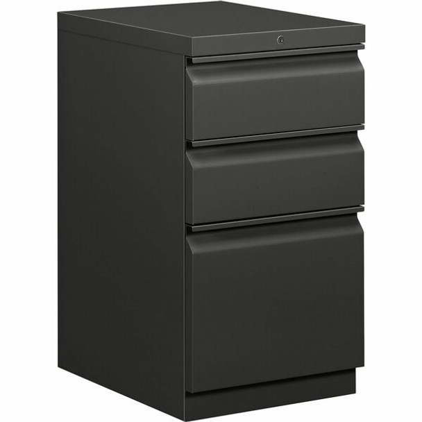 HON Brigade H33720R Pedestal - 15" x 19.9"28" - 3 x Box, File Drawer(s) - Finish: Charcoal