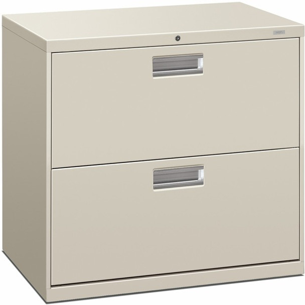 HON Brigade 600 H672 Lateral File - 30" x 18"28.4" - 2 Drawer(s) - Finish: Light Gray