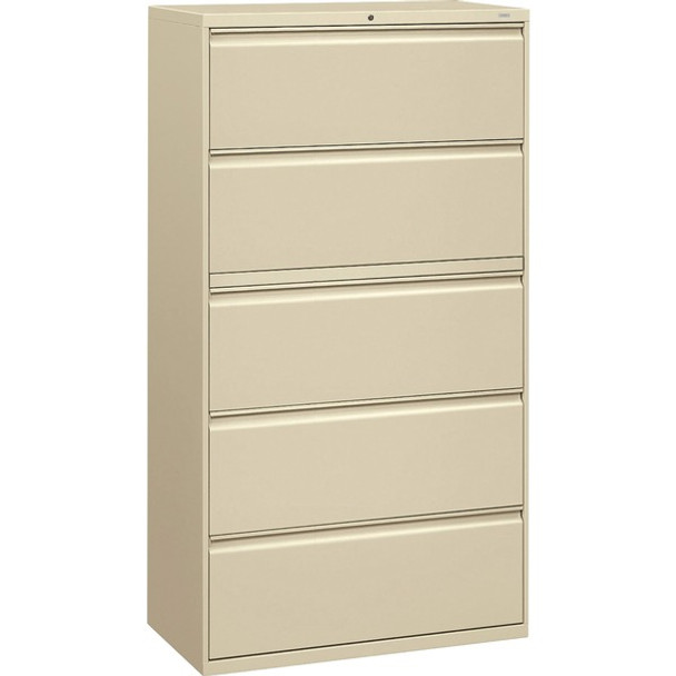 HON Brigade 800 H885 Lateral File - 36" x 18"67" - 5 Drawer(s) - Finish: Putty