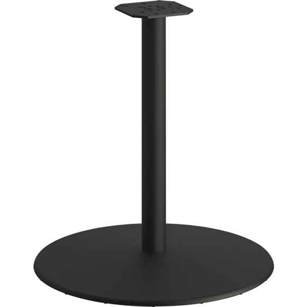 HON Between Table Disc Base f/ 30" Tabletop - Round Base - 25.83" Height x 25.83" Width x 27.80" Depth - Assembly Required - Charblack - 1 Each