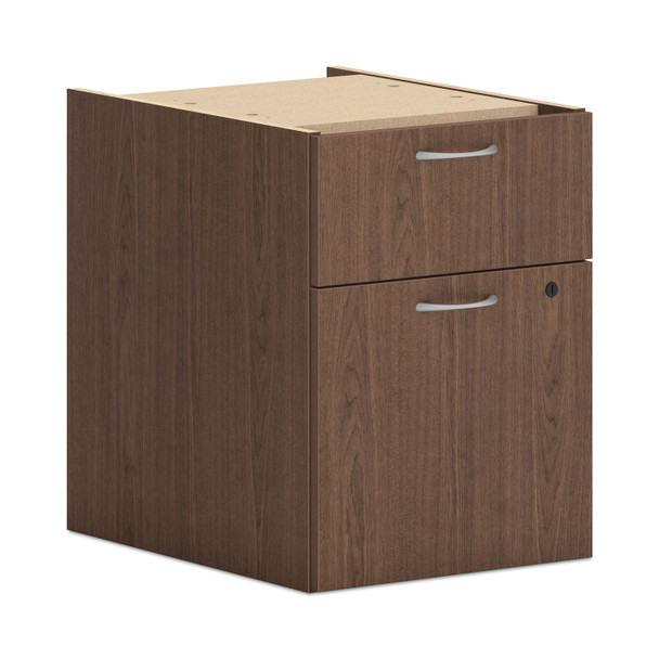 Mod Support Pedestal, Left or Right, 2-Drawers: Box/File, Legal/Letter, Sepia Walnut, 15" x 20" x 20"