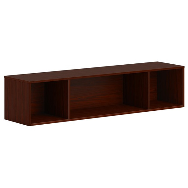 HON Mod Wall Mounted Storage | Open | 60"W | Traditional Mahogany Finish - 60" x 14"39.8" - Finish: Traditional Mahogany