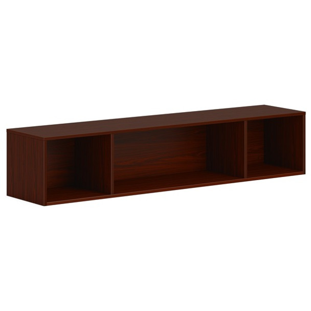 HON Mod Wall Mounted Storage | Open | 66"W | Traditional Mahogany Finish - 66" x 14"39.8" - Finish: Traditional Mahogany