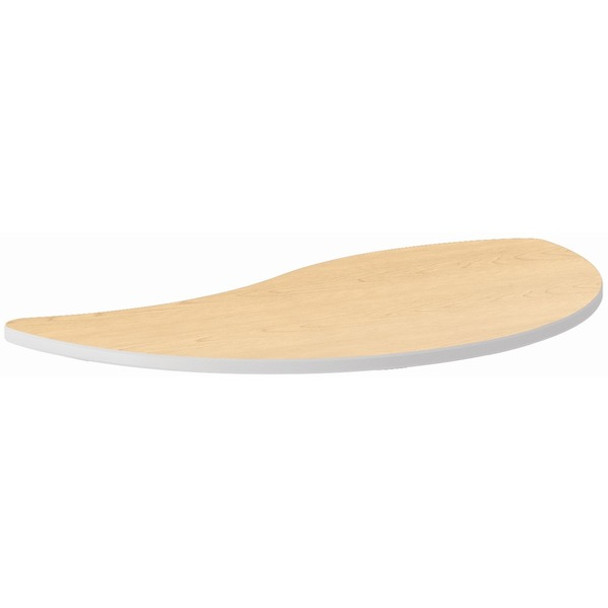 HON Build Series Wisp Shape Tabletop - For - Table TopWisp Top - 25" to 34" Adjustment x 54" Width x 30" Depth - Natural Maple