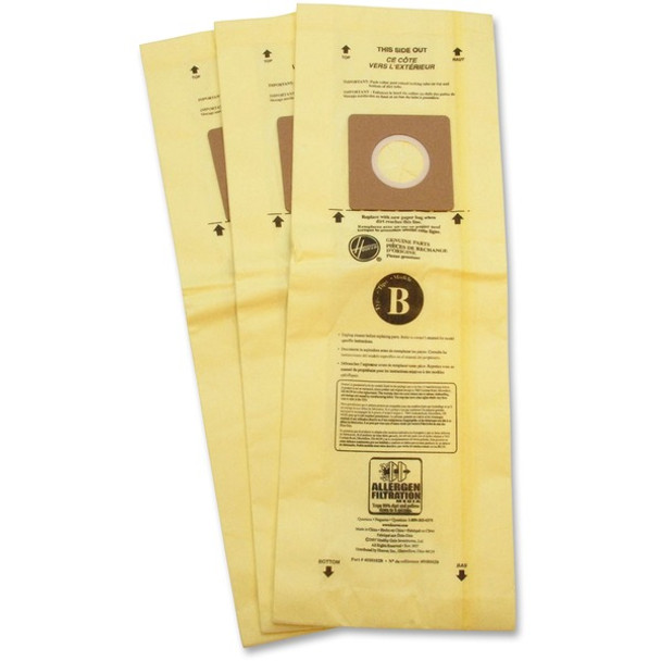 Hoover TaskVac Type-B Allergen Bags - 36 / Carton - Type B - White