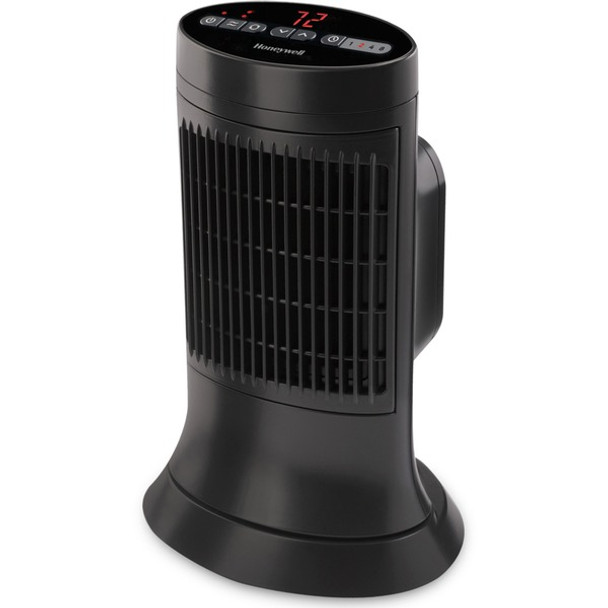 Honeywell Digital Ceramic Compact Heater - Ceramic - Electric - 750 W to 1500 W - 2 x Heat Settings - Timer - 1500 W - Oscillation - Tower - Black