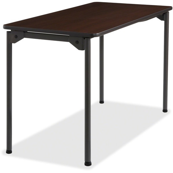 Iceberg Maxx Legroom Wood Folding Table - For - Table TopMelamine Rectangle Top - Four Leg Base - 4 Legs x 24" Table Top Width x 48" Table Top Depth x 0.75" Table Top Thickness - 29" Height - Walnut - 1 Each