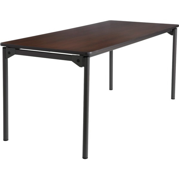 Iceberg Maxx Legroom Wood Folding Table - For - Table TopMelamine Rectangle Top - Four Leg Base - 4 Legs x 30" Table Top Width x 72" Table Top Depth x 0.75" Table Top Thickness - 29" Height - Walnut - 1 Each