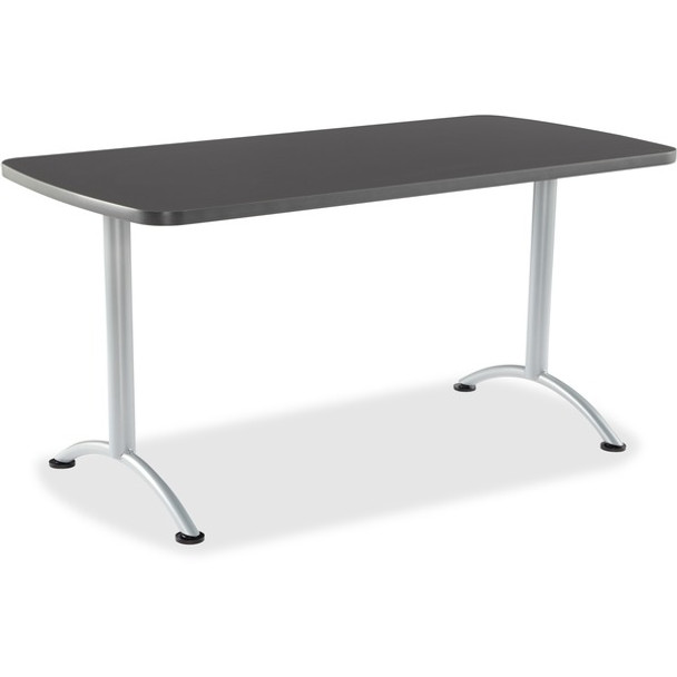 Iceberg Utility Table - For - Table TopRectangle Top - 60" Table Top Length x 30" Table Top Width - Assembly Required - Graphite - 1 Each
