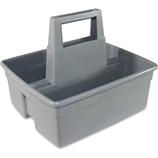 Impact Maids' Basket - 2 Compartment(s) - 10.1" Height x 11.1" Width12.9" Length - Handle, Heavy Duty - Gray - Plastic - 1 Each