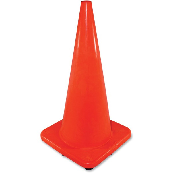 Impact Slim Safety Cone - 1 Each - 51.7" Width x 28" Height - Cone Shape - Rugged - Orange