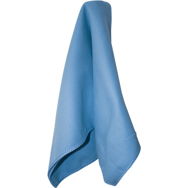 Impact Blue Microfiber Cleaning Cloth - 16" Length x 16" Width - 12 / Bag - Blue