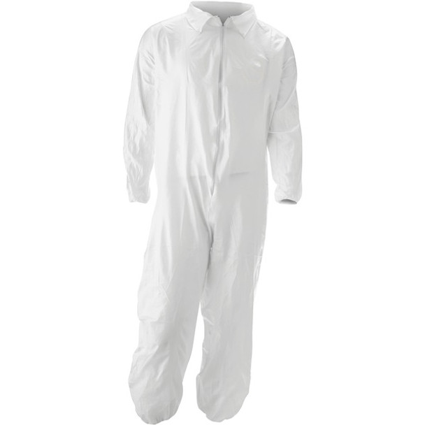MALT ProMax Coverall - Recommended for: Chemical, Painting, Food Processing, Pesticide Spraying, Asbestos Abatement - 2-Xtra Large Size - Zipper Closure - Polyolefin - White - 25 / Carton