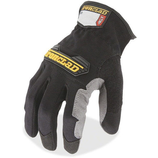 Ironclad WorkForce All-purpose Gloves - Medium Size - Black, Gray - Impact Resistant, Abrasion Resistant, Durable, Reinforced - For Multipurpose, Home, Shop, Construction, Landscape, Yardwork - 2 / Pair