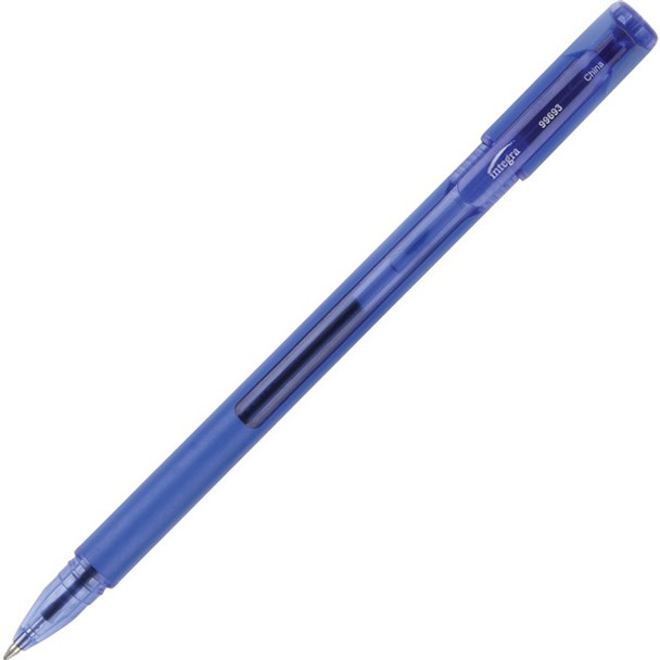 Integra Quick Dry Gel Ink Stick Pen - 0.7 mm Pen Point Size - Blue Gel-based Ink - 1 Dozen