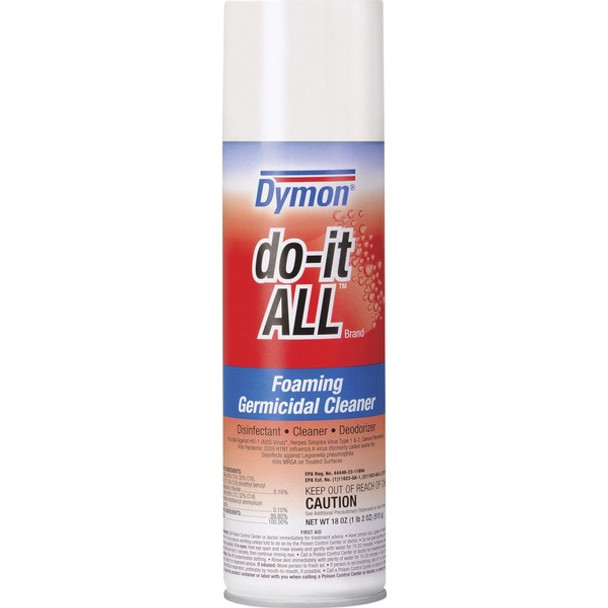 Dymon Do-It-All Foaming Germicidal Cleaner - 18 fl oz (0.6 quart) - 1 Each - White