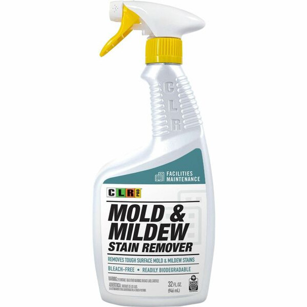 CLR Pro Mold & Mildew Stain Remover - 32 fl oz (1 quart) - Surfactant Scent - 1 Bottle - White