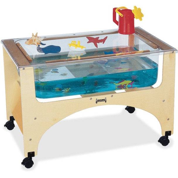 Jonti-Craft Rainbow Accents See-Thru Sensory Play Table - 24.50" Height x 37" Width x 23" Depth - Assembly Required - Baltic, Clear - 1 Each