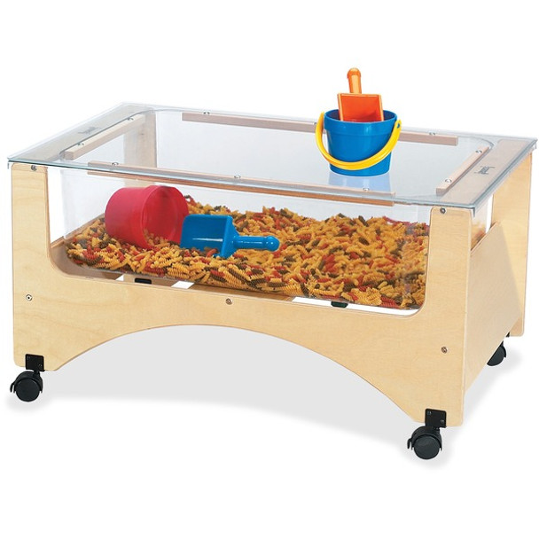 Jonti-Craft Rainbow Accents Toddler See-thru Sensory Table - 20" Height x 37" Width x 23" Depth - Assembly Required - Baltic, Clear - 1 Each
