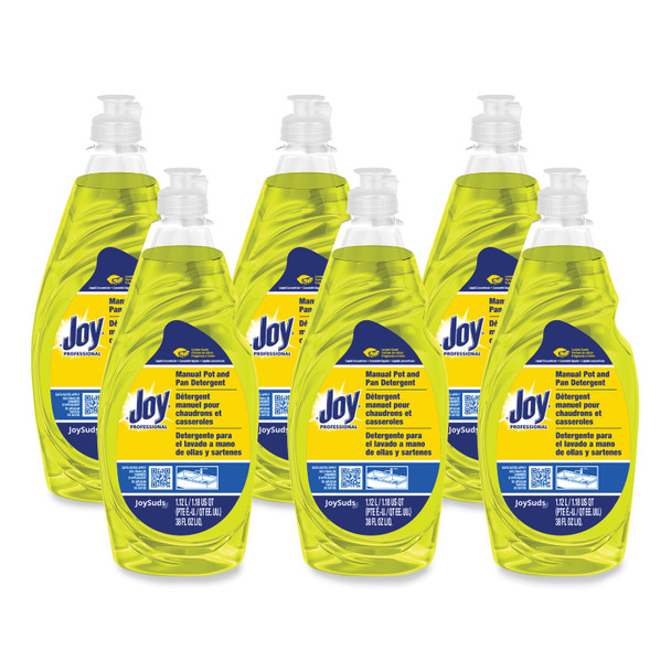 Dishwashing Liquid, Lemon Scent, 38 oz Bottle, 8/Carton