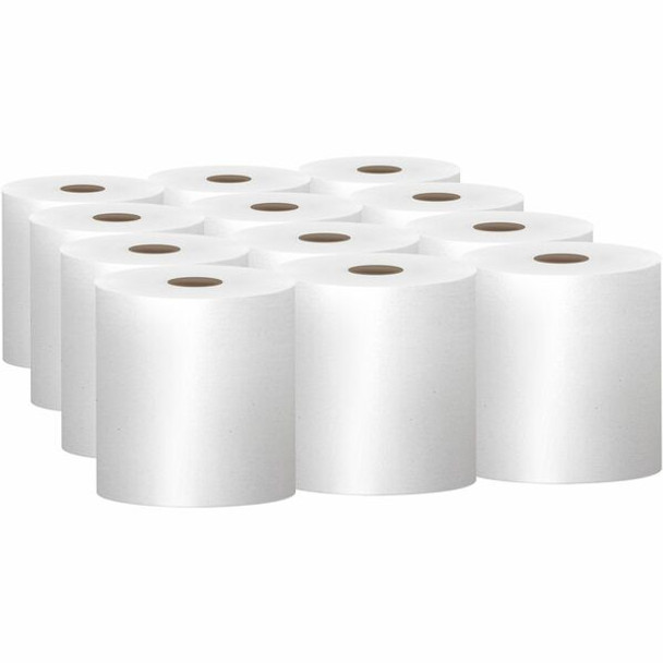 Scott Essential Universal High-Capacity Hard Roll Towels with Absorbency Pockets - 1 Ply - 8" x 1000 ft - 7.87" Roll Diameter - White - Paper - Chlorine-free, Soft, Absorbent, Nonperforated, Fragrance-free - For Washroom - 12 / Carton