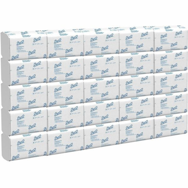 Scott Pro Scottfold Multifold Paper Towels with Fast-Drying Absorbency Pockets - 9.40" x 12.40" - White - Paper - 175 Per Pack - 25 / Carton