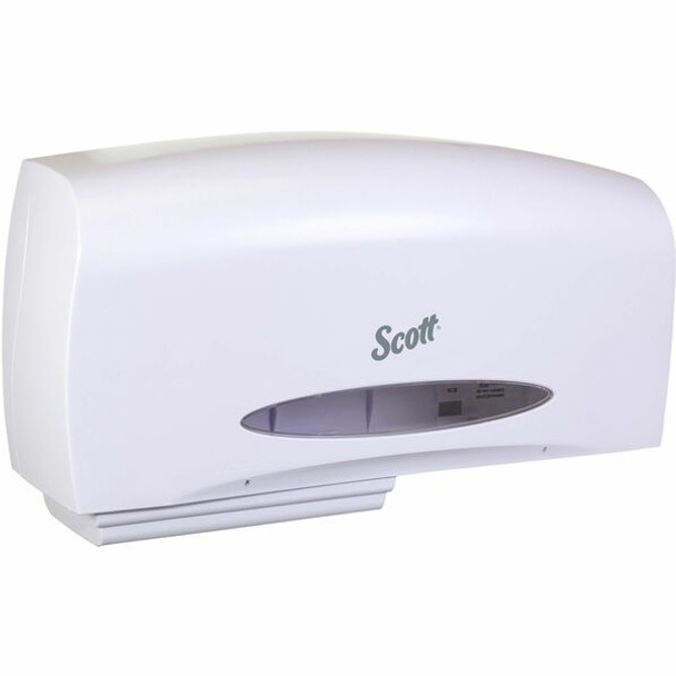 Scott Essential Coreless Jumbo Roll Toilet Paper Dispenser - Coreless Dispenser - 2 x Roll - 10.9" Height x 20.1" Width x 5.9" Depth - Plastic - Black - Durable - 1 / Carton